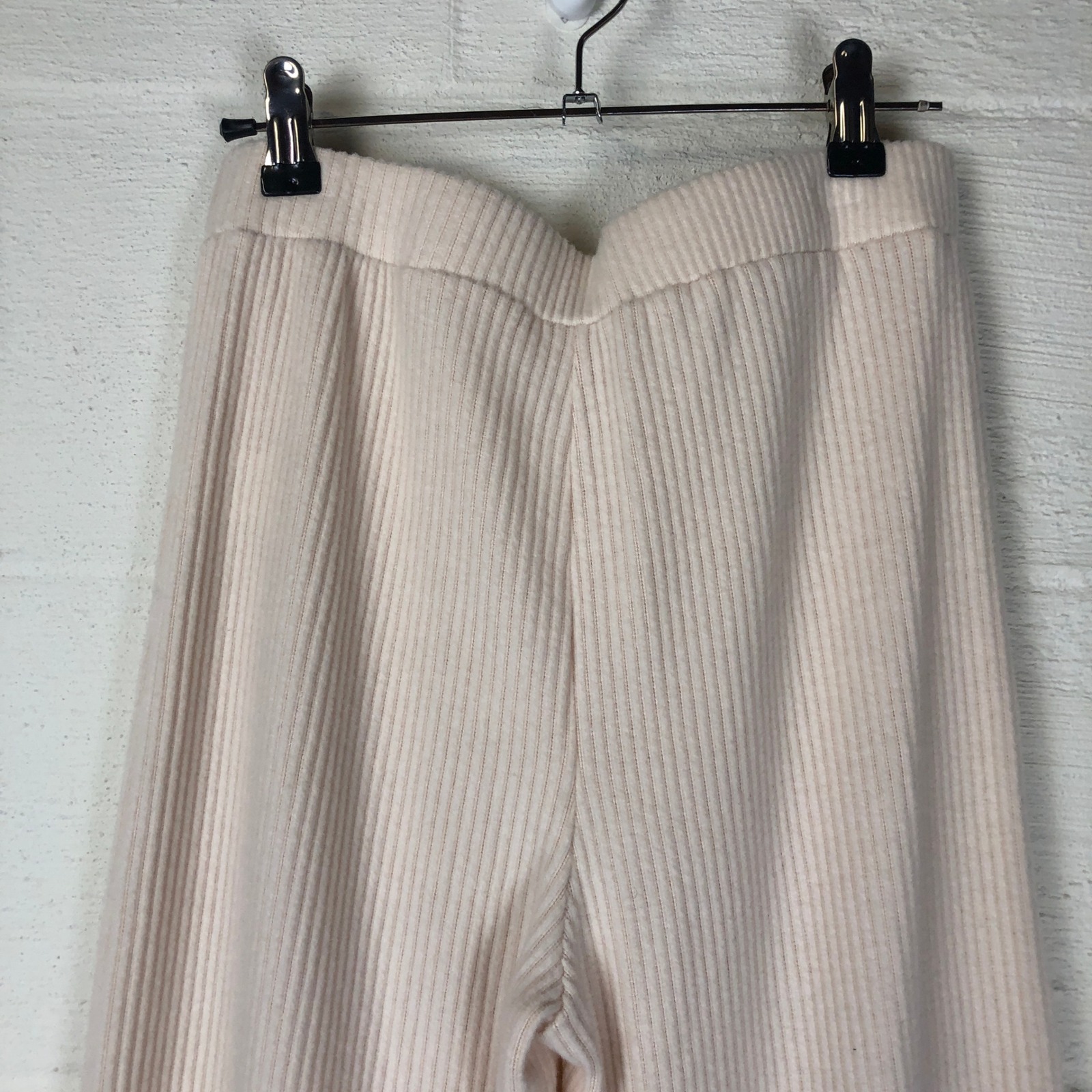 New The Foxy Kind Yacht Club Ribbed Wide Leg Relaxed Pants Size L Loungewear — image 4 of 8